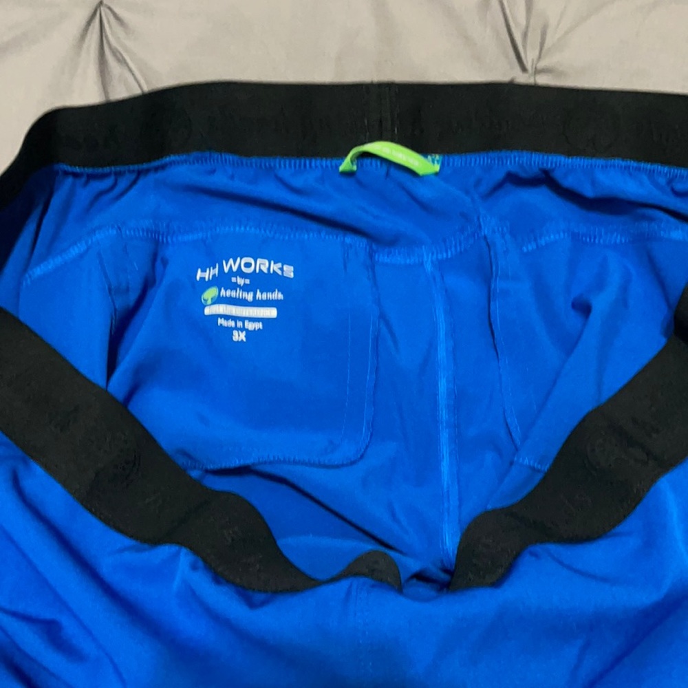 Healing hands royal blue scrub pants 3x